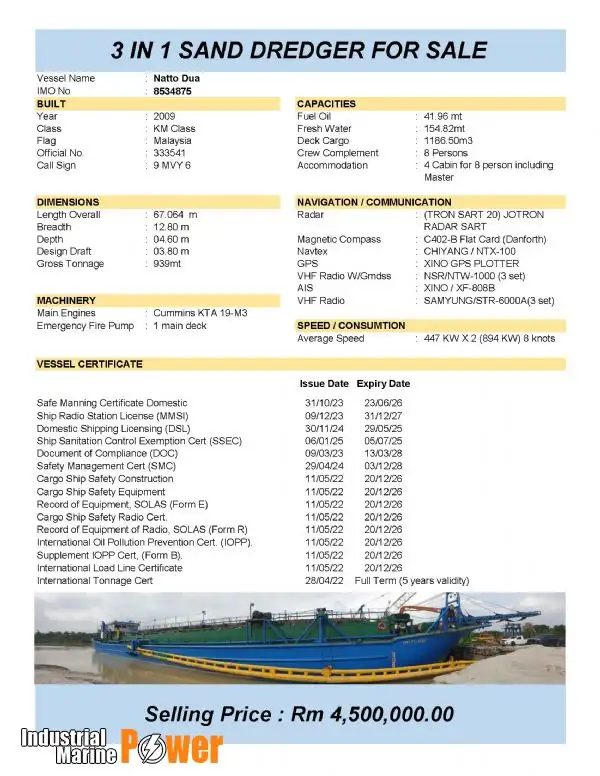 Dredger προς πώληση